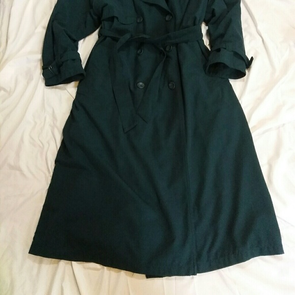 emerald green raincoat